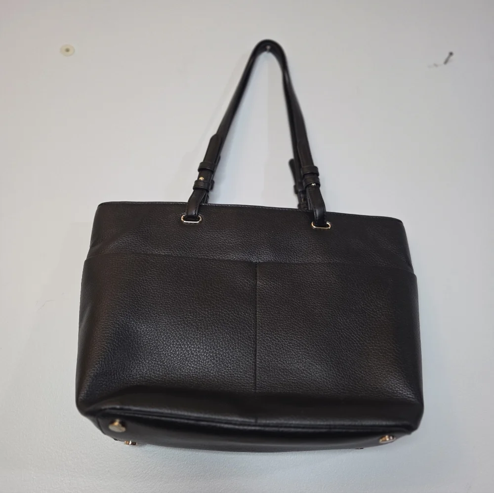 Michael Kors Bedford Black‎ Pebbled Leather Tote, Medium